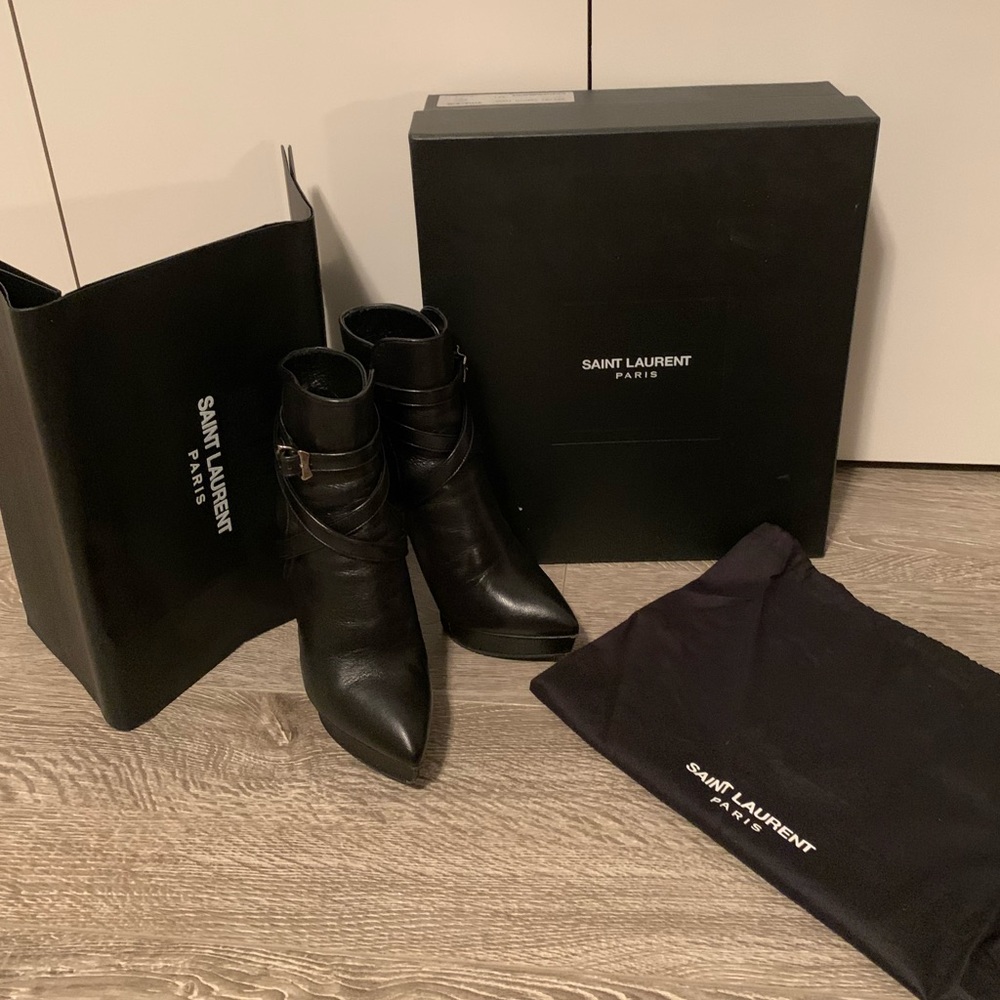 Saint Laurent platform booties